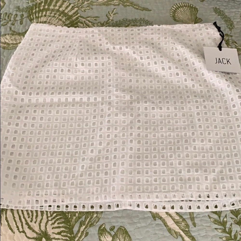 Jack by bb Dakota white eyelit mini skirt